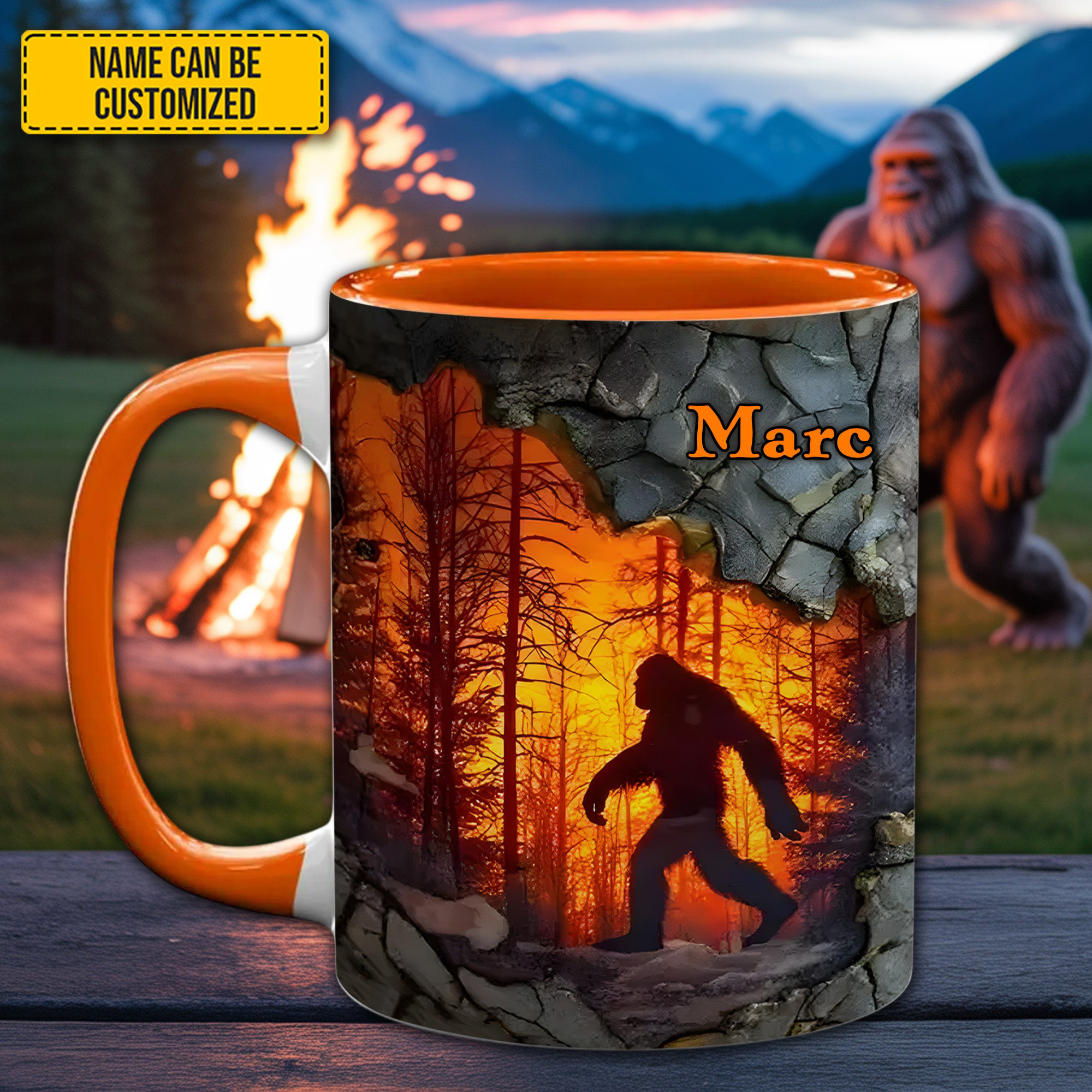 Personalized Bigfoot Legend In Forest Mug Custom Coffee Mug Christmas Gift Ideas
