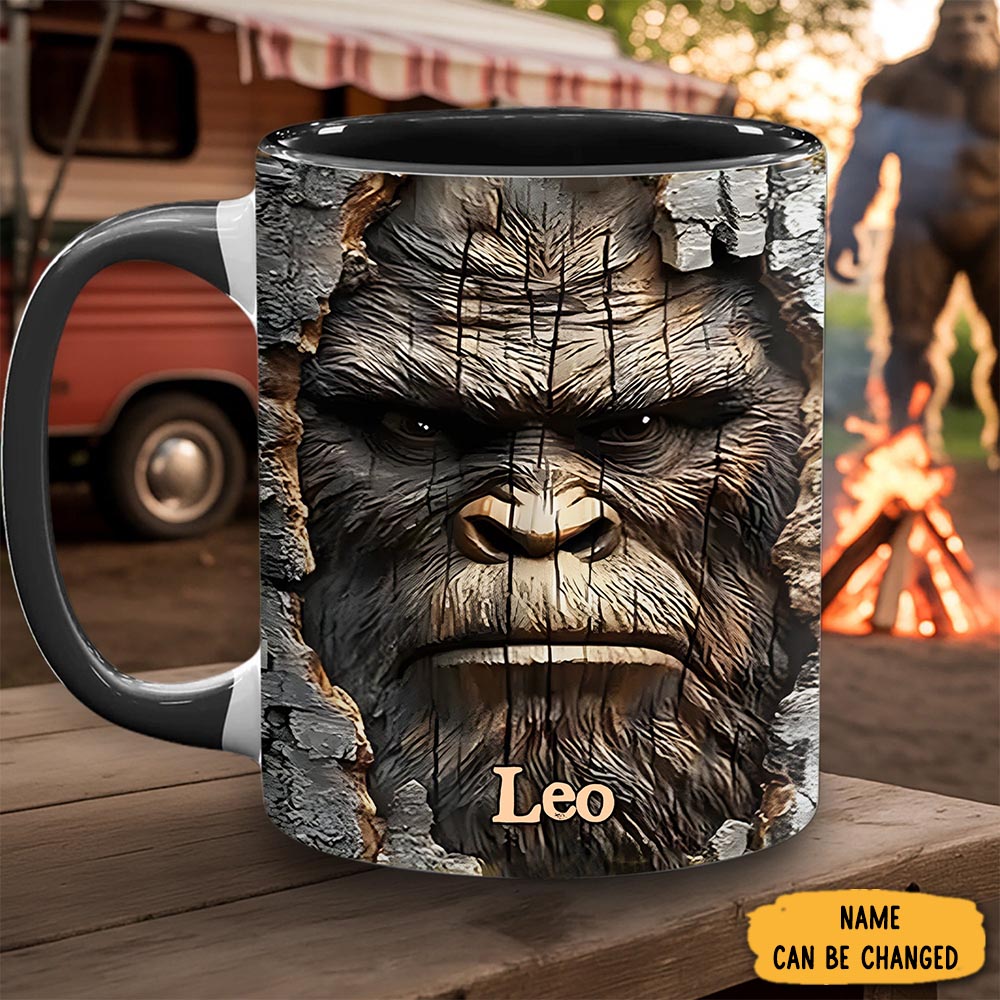 Personalized Bigfoot Morning Face Mug Funny Bigfoot Mug Christmas Gifts For Him