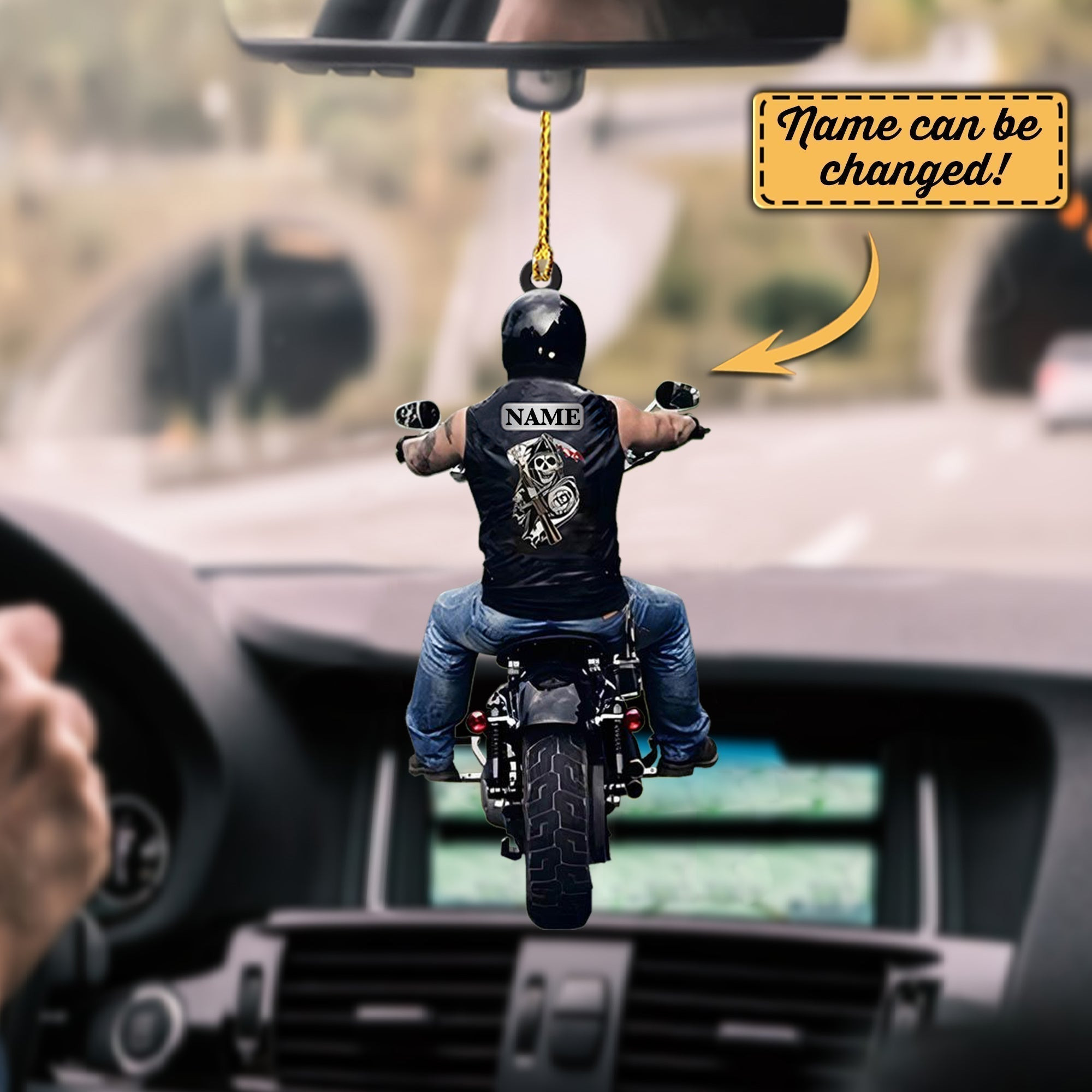 Personalized Biker Car Hanging Ornament Man Biker Ornaments