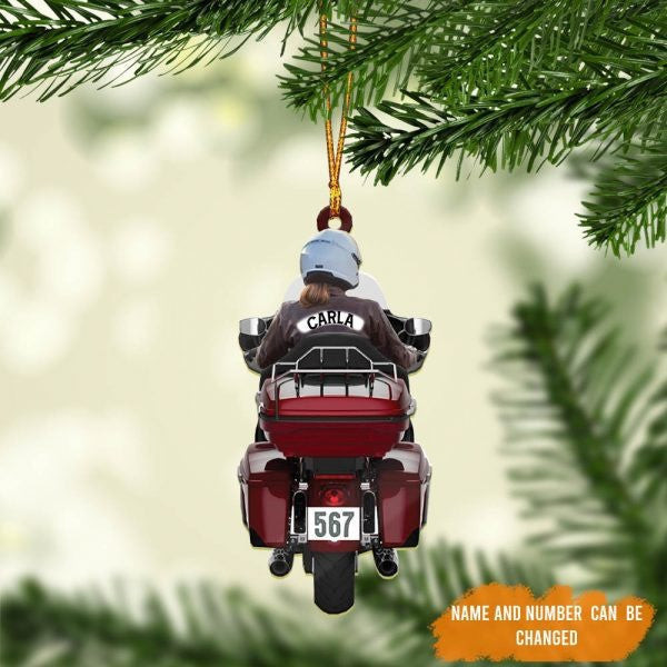 Personalized Biker Women Ultra Limited Motorcycle Woman Ornament Made by Acrylic