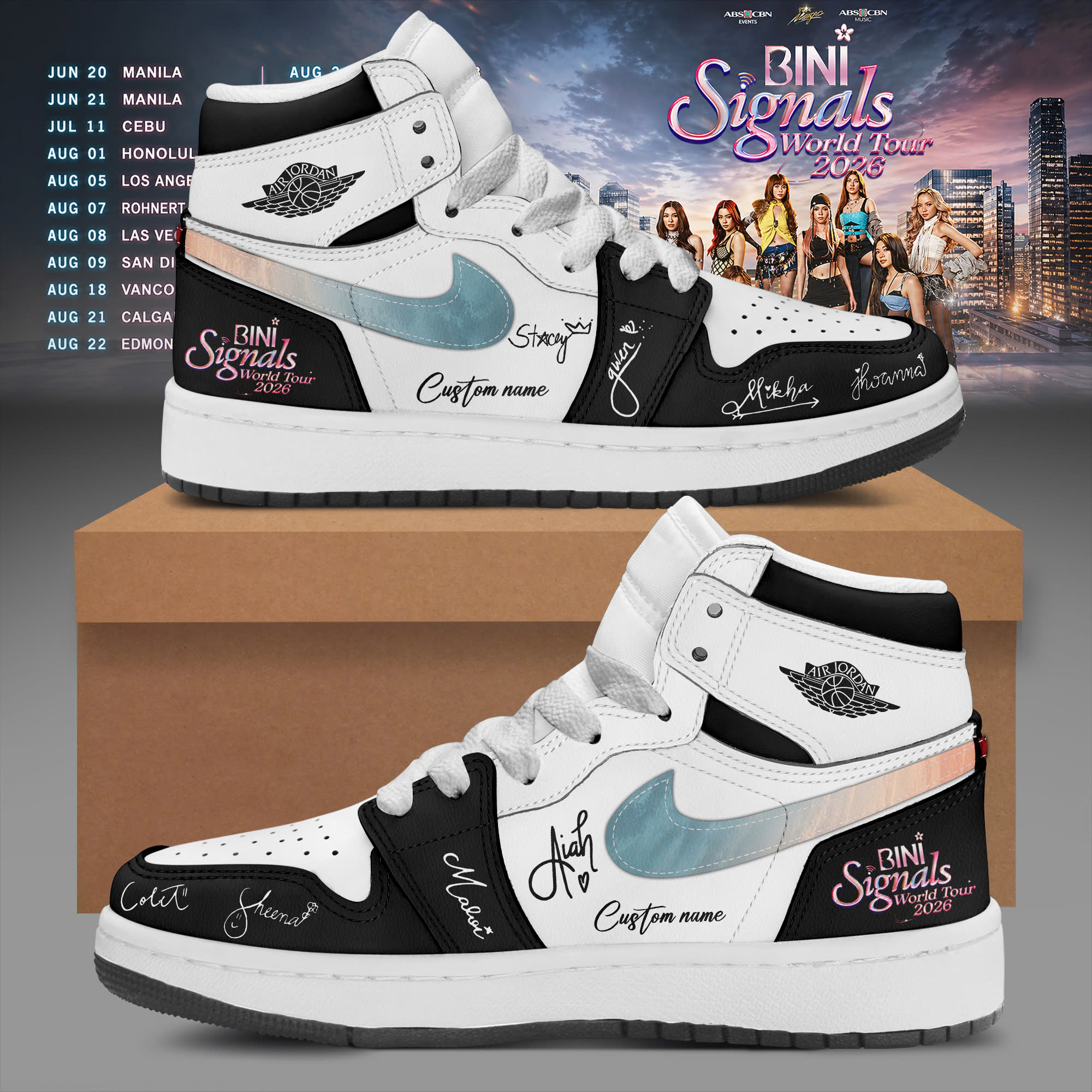 Personalized BINI Signals World Tour 2026 Sneakers BINI Merch Unique Gift For Fans