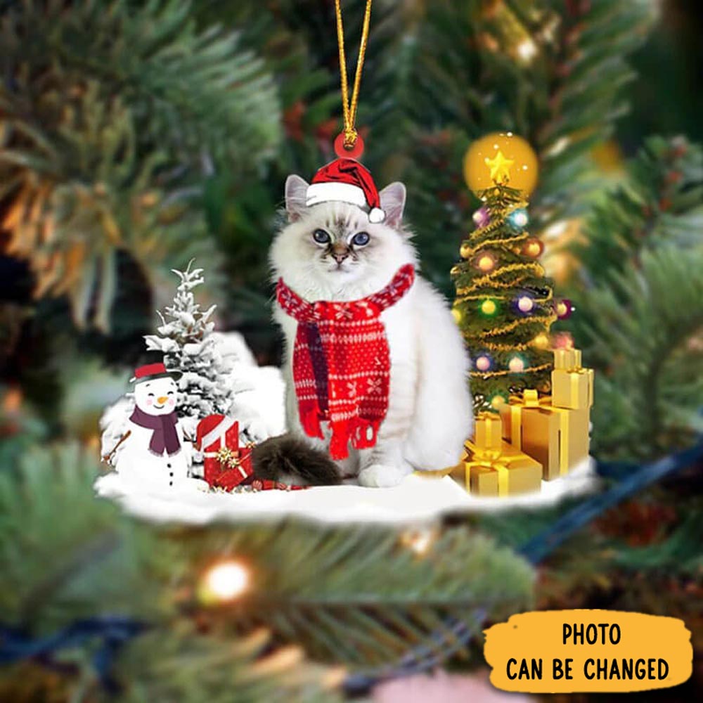 Personalized Birman Cat Christmas Ornament Beautiful Holiday Ornament Keepsake