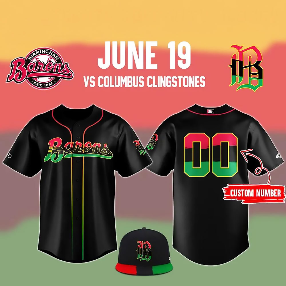 Personalized Birmingham Barons x 2025 Juneteenth Day Limited Edition Baseball Jersey Best Custom Gift For Baseball Fans