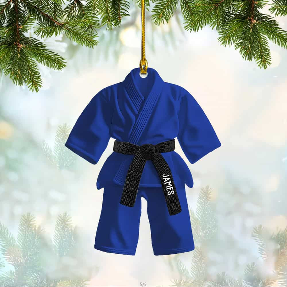 Personalized Black Belt Karate Taekwondo Christmas Acrylic Ornament Taekwondo Karate Gift Martial Arts Gift