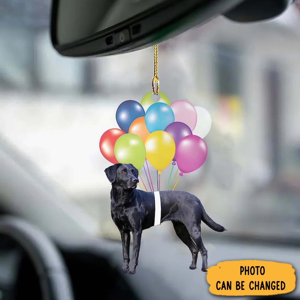 Personalized Black Labrador Fly With Bubbles Car Hanging Ornament Lovely New Year Ornament Keepsake