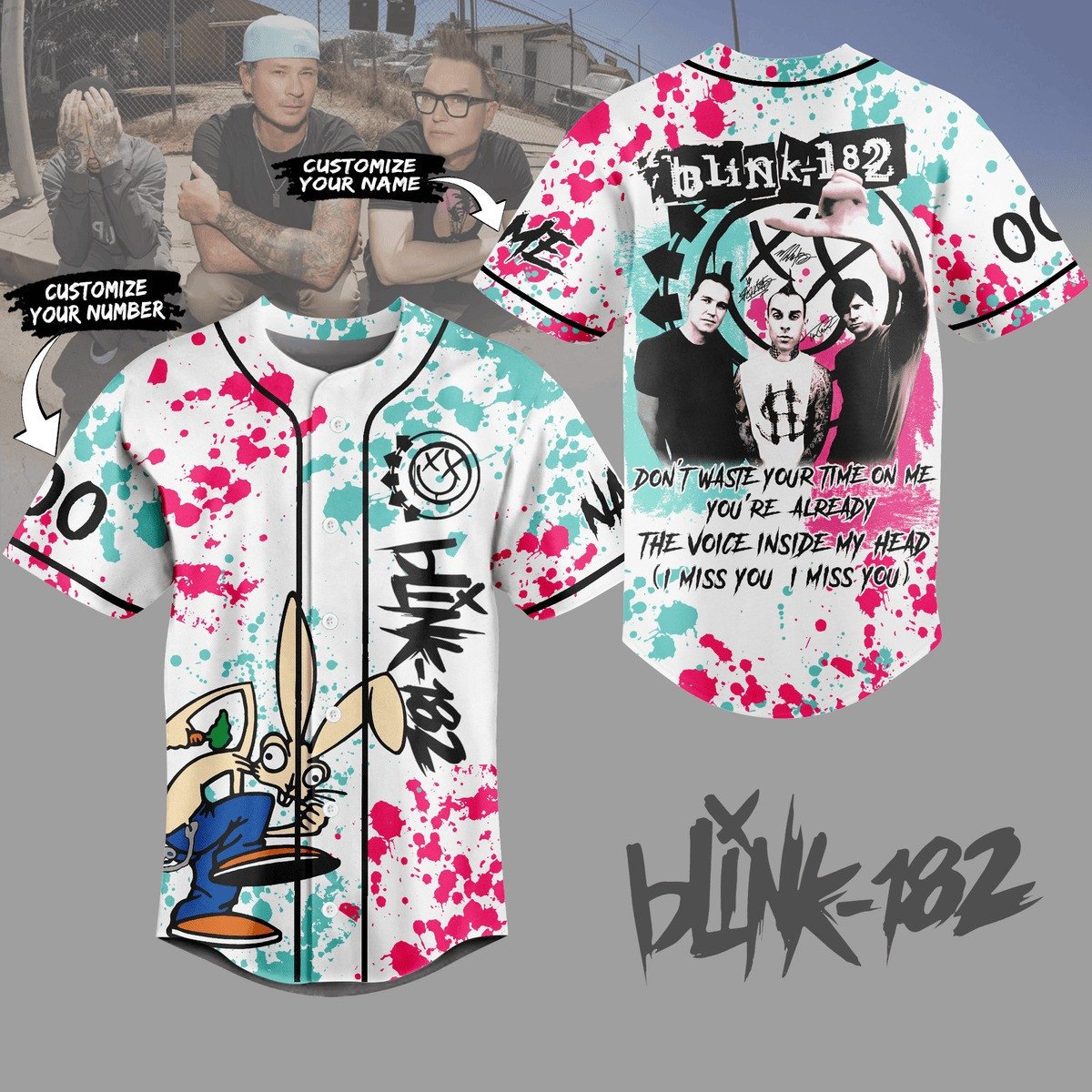 Personalized Blink 182 Don't Waste Your Time Jersey Gifts For Music Lovers