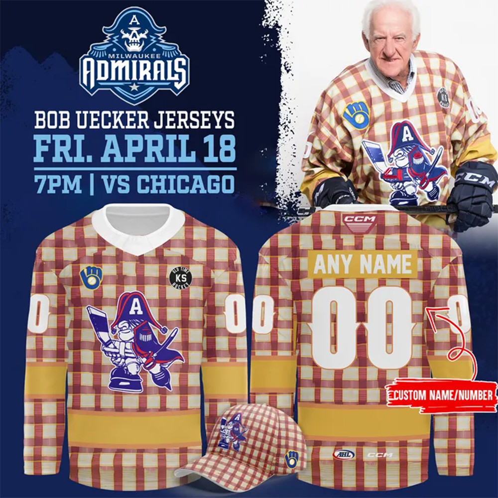 Personalized Bob Uecker Hockey Jersey Presents For Hockey Lovers