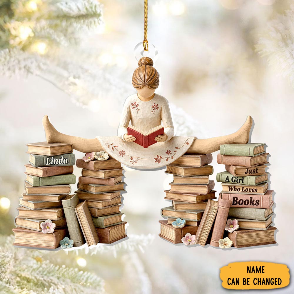 Personalized Bookish Christmas Ornament Home Decor Christmas Gifts For Avid Readers