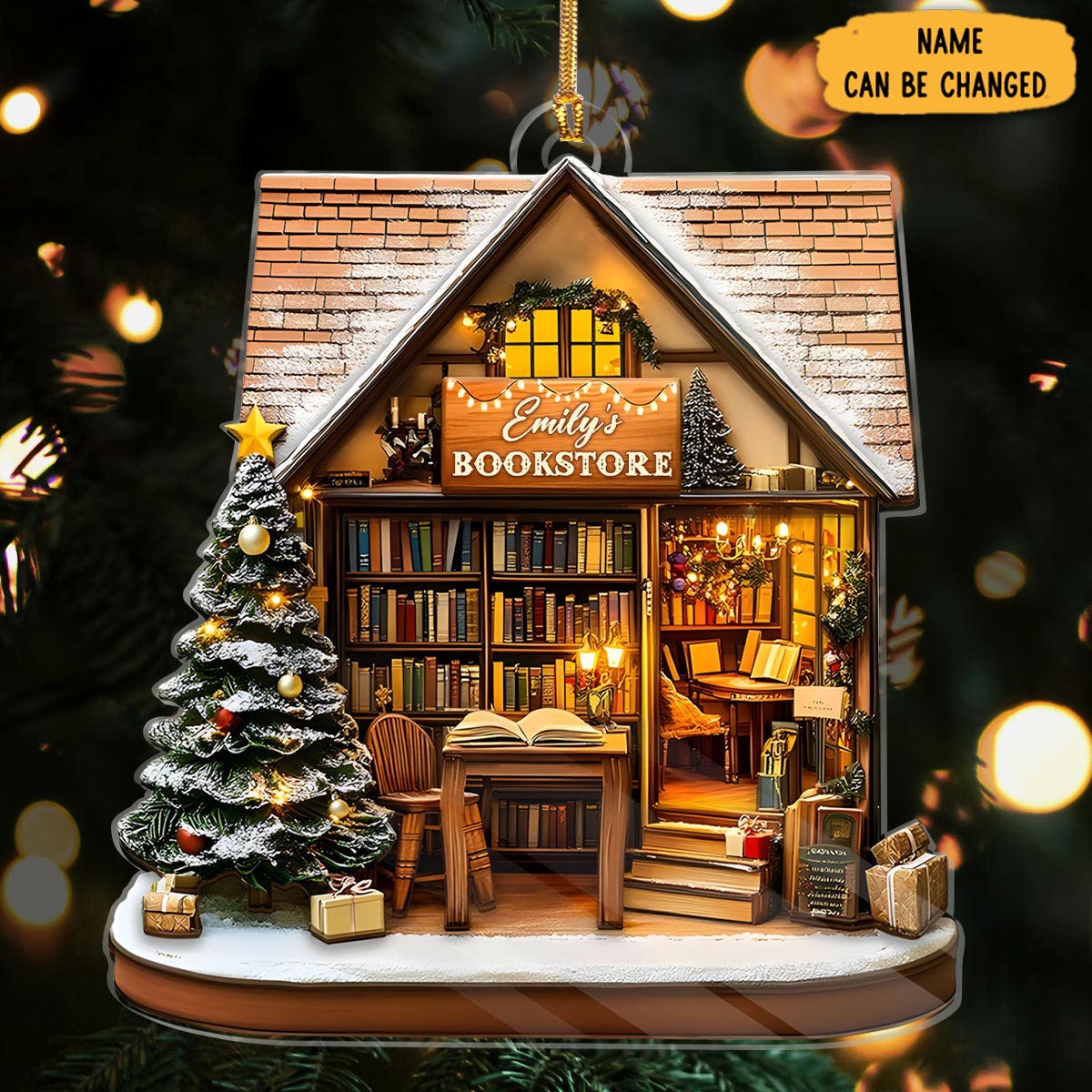 Personalized Bookstore Christmas Ornament Christmas Tree Decor Xmas Gifts