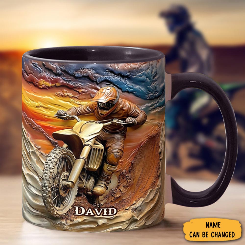 Personalized Born To Ride Mug Dirt Bike Mug Unique Presents For Bikers