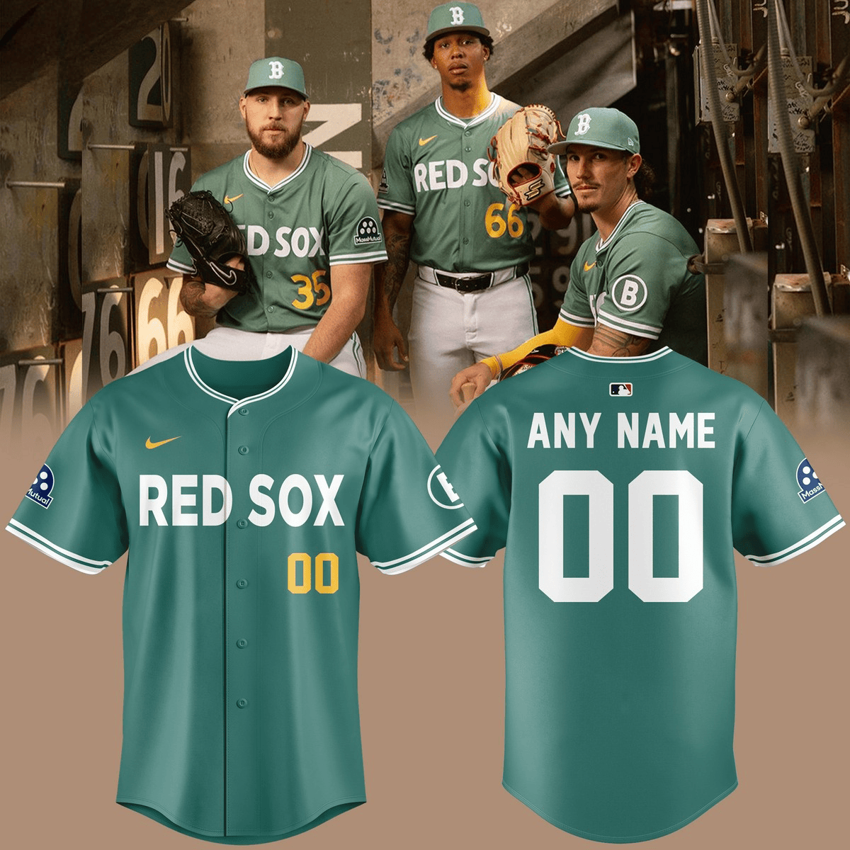 Personalized Boston Red Sox City Connect Baseball Jersey Good Gifts For Baseball Fans