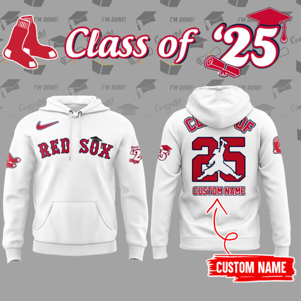 Personalized Boston Red Sox Class of 2025 Hoodie Baseball Fans Gifts