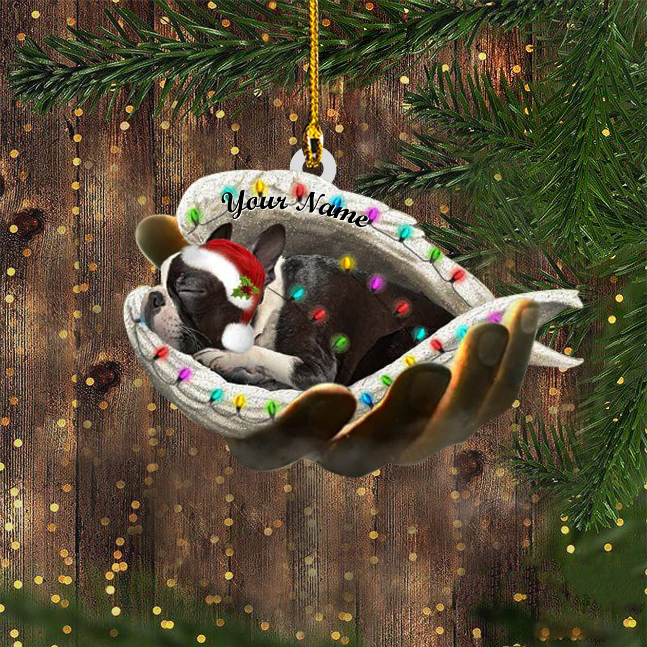 Personalized Boston Terrier Christmas Ornament Boston Terrier Christmas Tree Ornament 2024
