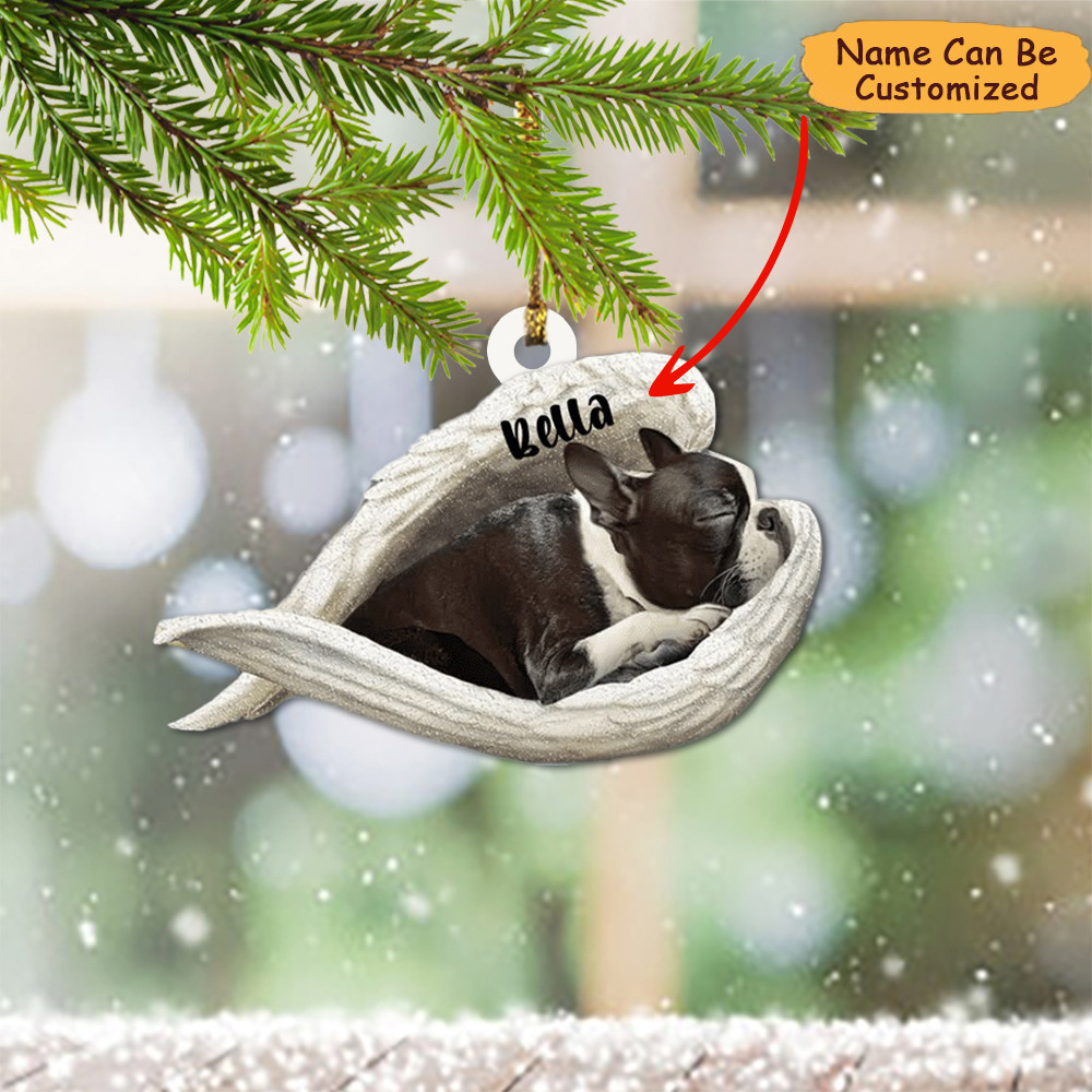 Personalized Boston Terrier Christmas Ornament Boston Terrier Owner Funny Christmas Tree Decoration Gift