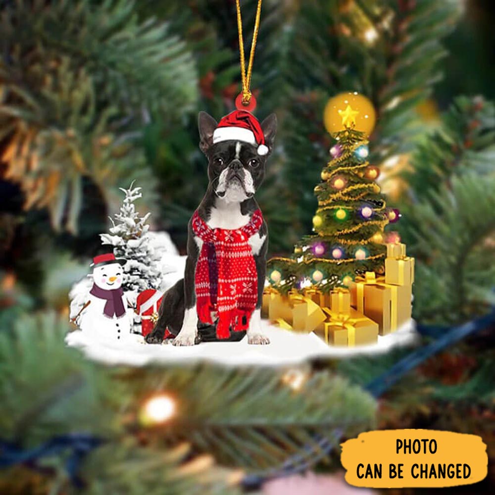 Personalized Boston Terrier Christmas Ornament Heartfelt Ornament Gift For Mom