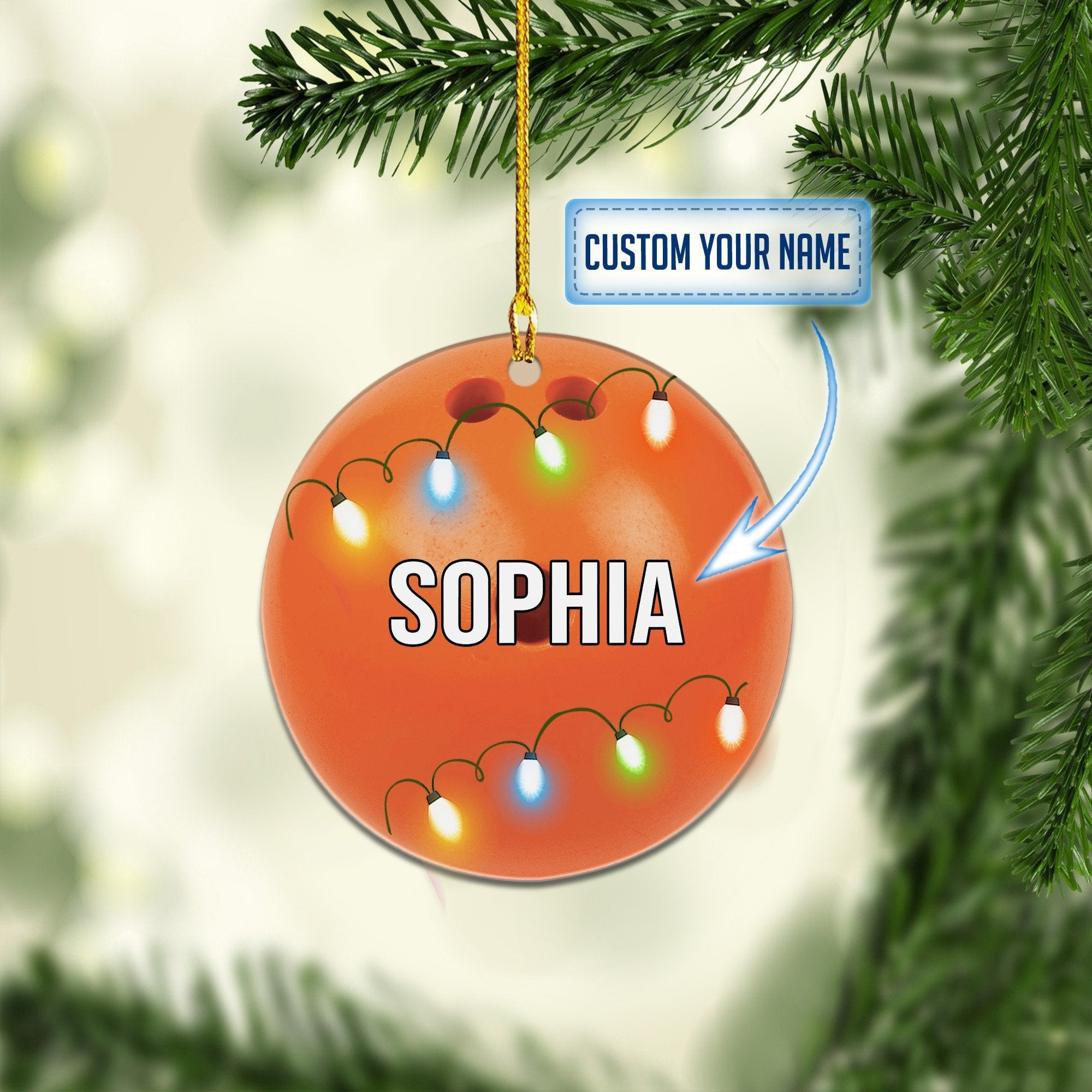 Personalized Bowling Pins Christmas Acrylic Ornaments Bowling Gift Bowling Ornament