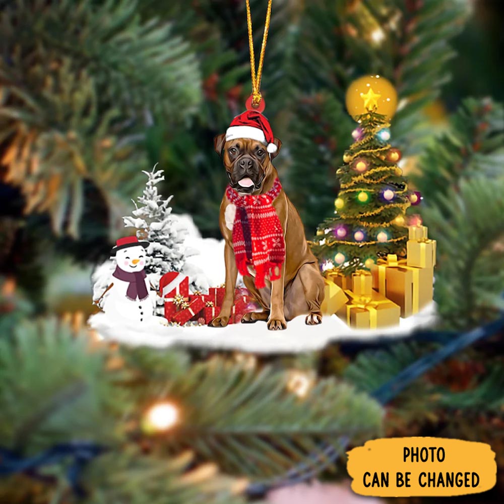 Personalized Boxer Christmas Ornament Custom Christmas Ornament Gift Idea