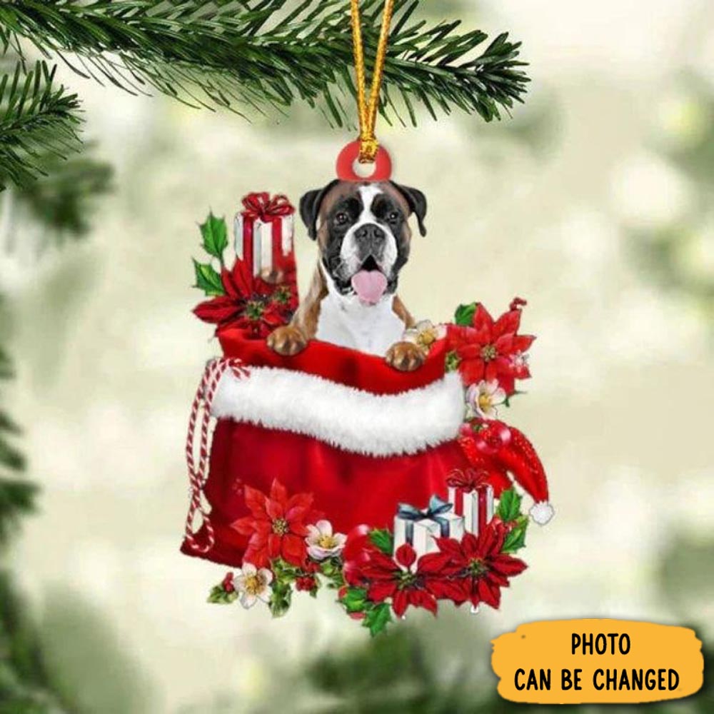 Personalized Boxer In Gift Bag Christmas Ornament Charming Motherâ€™s Day Ornament