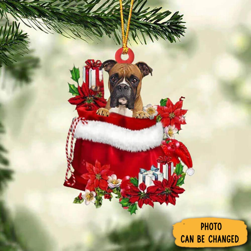 Personalized Boxer In Gift Bag Christmas Ornament Thoughtful Valentine Ornament Gift