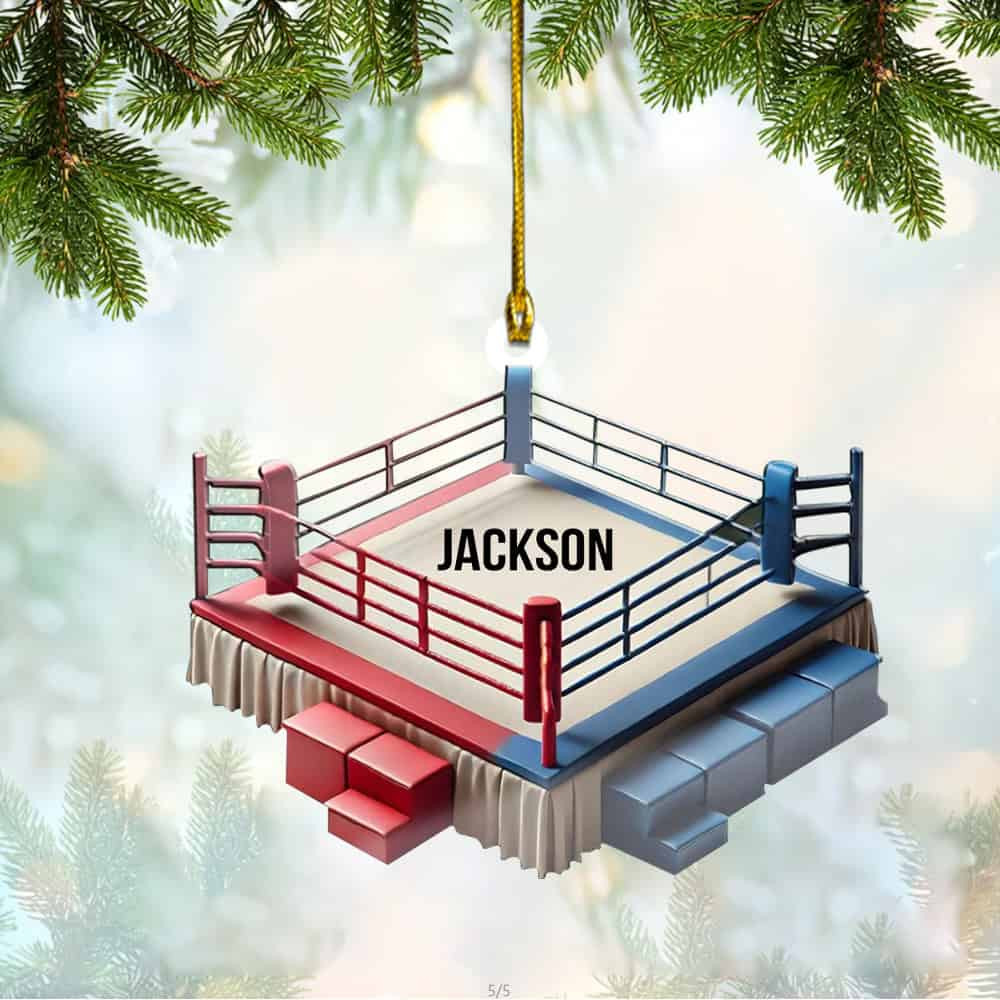 Personalized Boxing Arena Ornament Gift For Boxing Lover