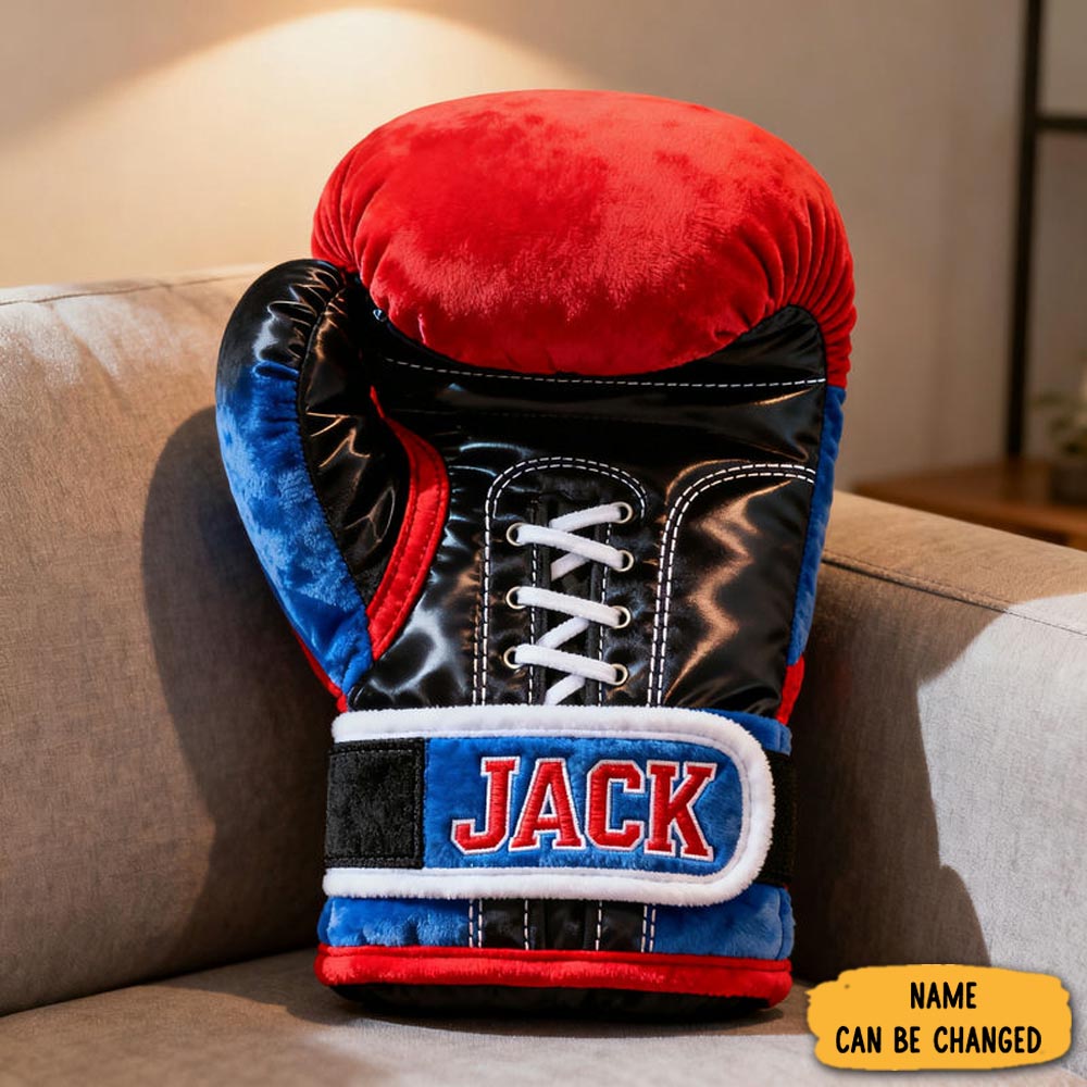Personalized Boxing Glove Pillow Sport Themed Home Decor Gifts For Boxers