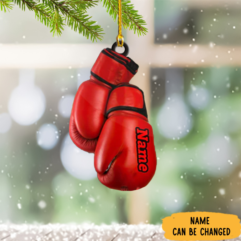Personalized Boxing Ornament Boxing Gloves Christmas Ornament Decoration Gifts