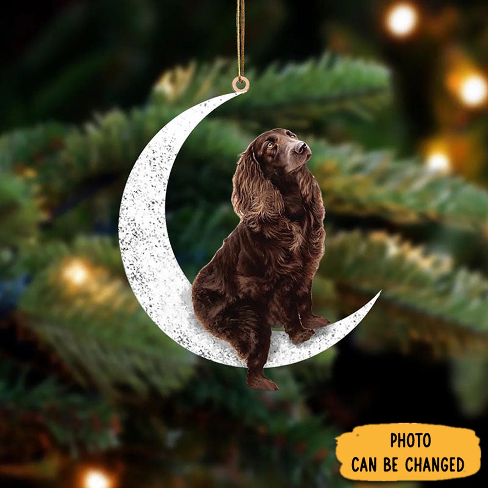Personalized Boykin Spaniel Sit On The Moon Ornament Lovely Ornament Gift For Him