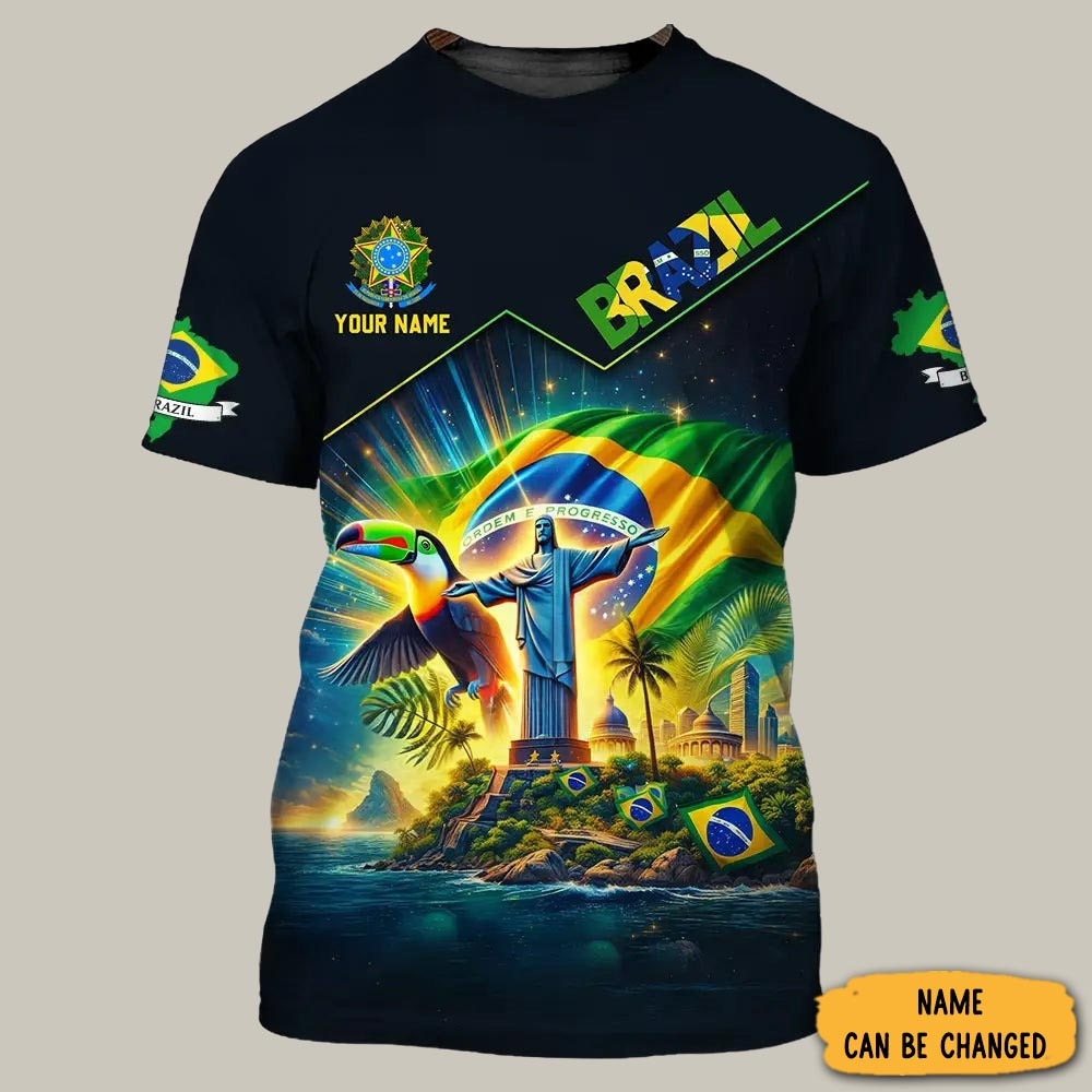 Personalized Brasil Football T-Shirt Brasil World Cup 2026 Clothes Gift Ideas For Football Lovers
