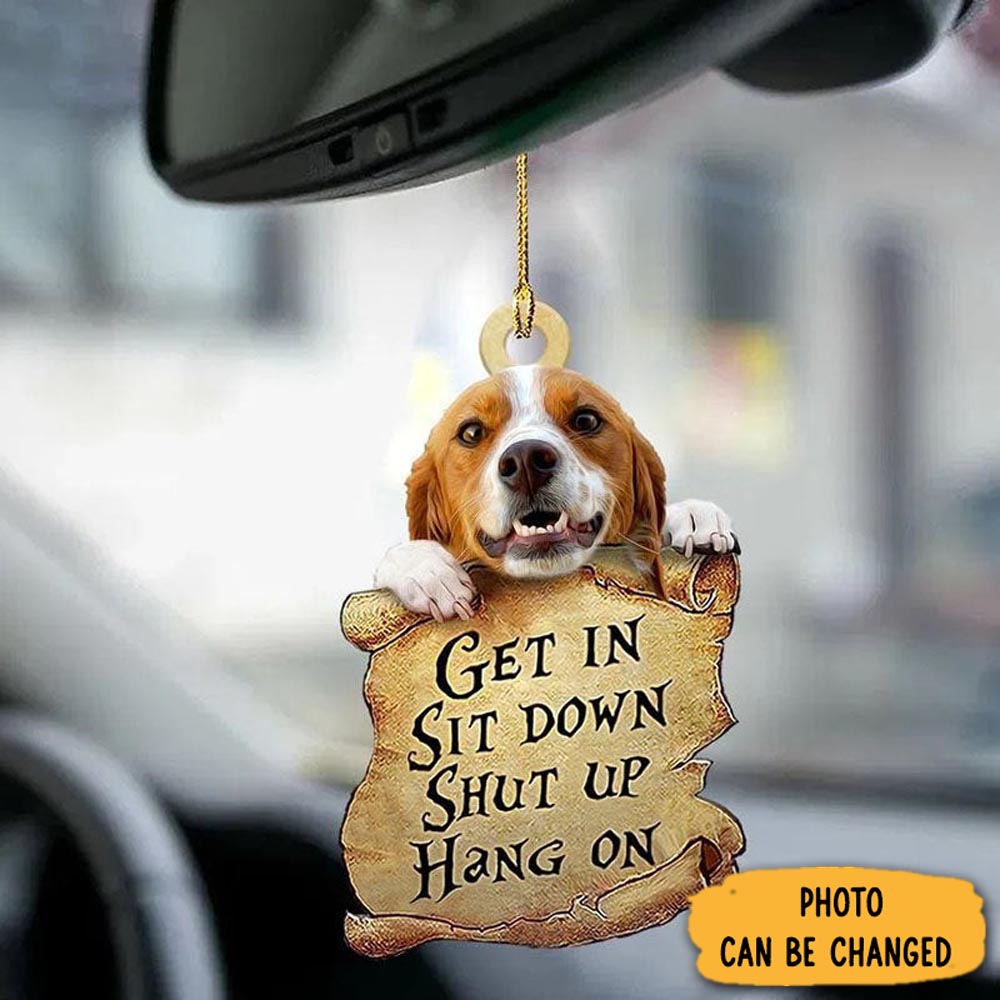 Personalized Brittany Spaniel Get In Ornament Festive Holiday Ornament Collection