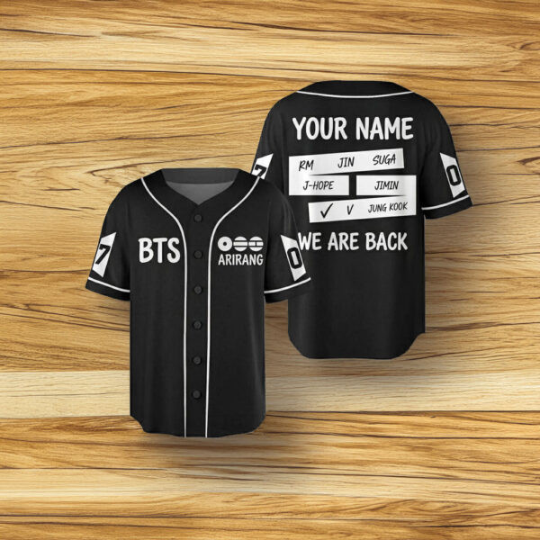 Personalized BTS Arirang Jersey We Are Back BTS World Tour Arirang Merch Best Gift For Army