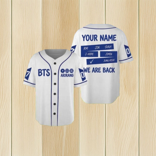 Personalized BTS Arirang We Are Back Jersey BTS 2026 Comeback Merch Unique Gift For Army