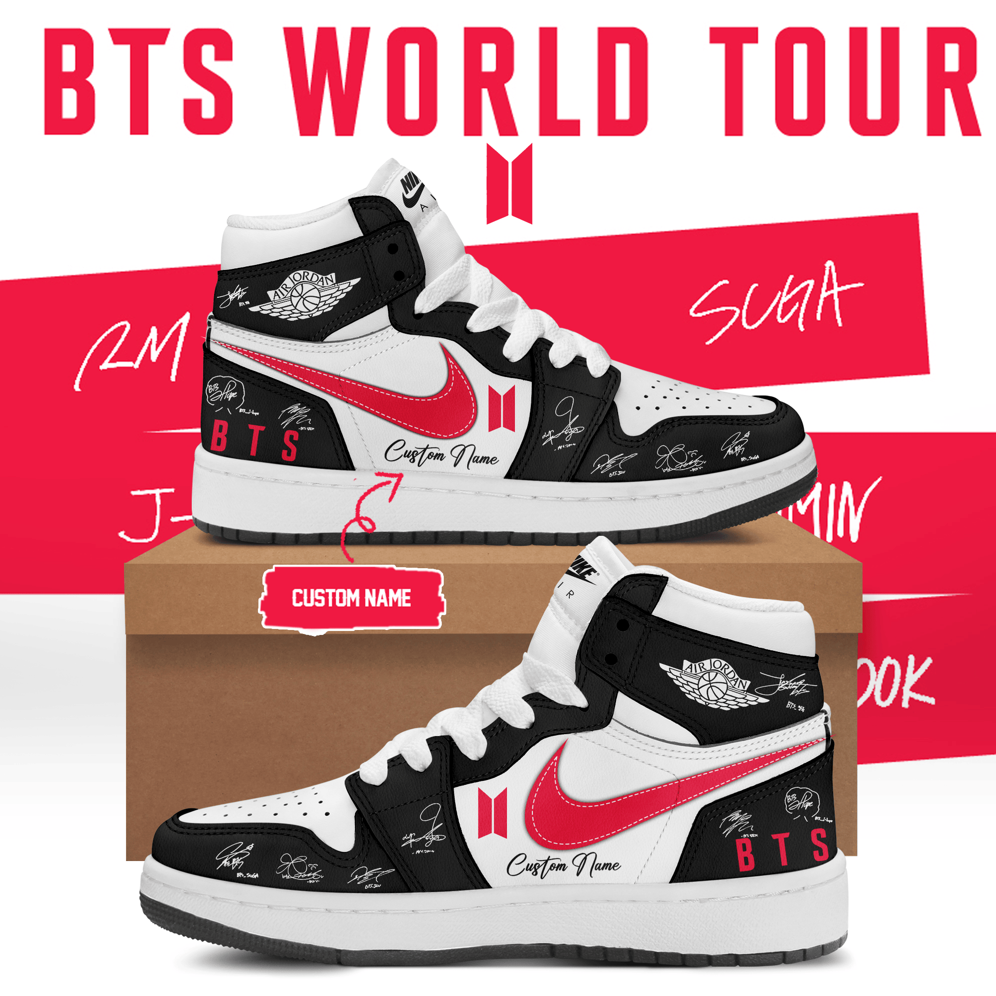 Personalized BTS Arirang World Tour 2026 Signature Sneakers BTS Arirang World Tour 2026 Merch