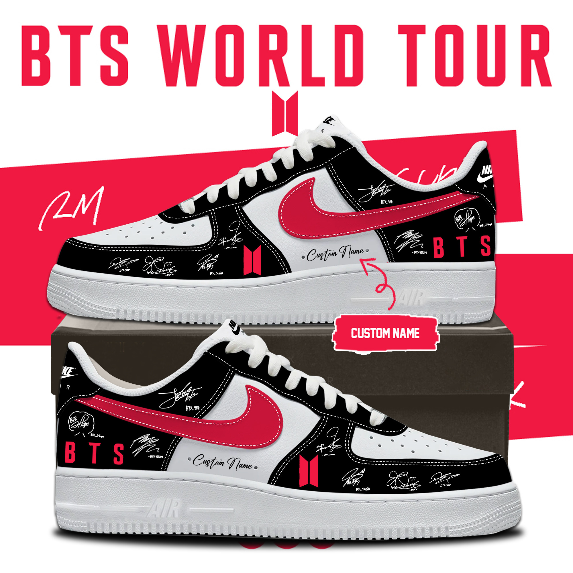 Personalized BTS Arirang World Tour 2026 Sneakers BTS Comeback Merch Army Gift Idea