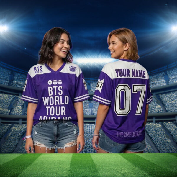 Personalized BTS Jersey Arirang World Tour V-Neck Jersey BTS World Tour Arirang Merch Gift For Army