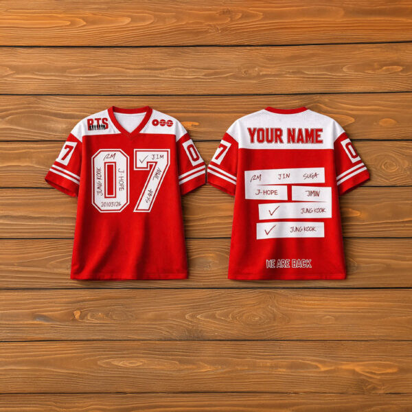 Personalized BTS We Are Back Jersey BTS World Tour Arirang Merch Army Gift For Husband