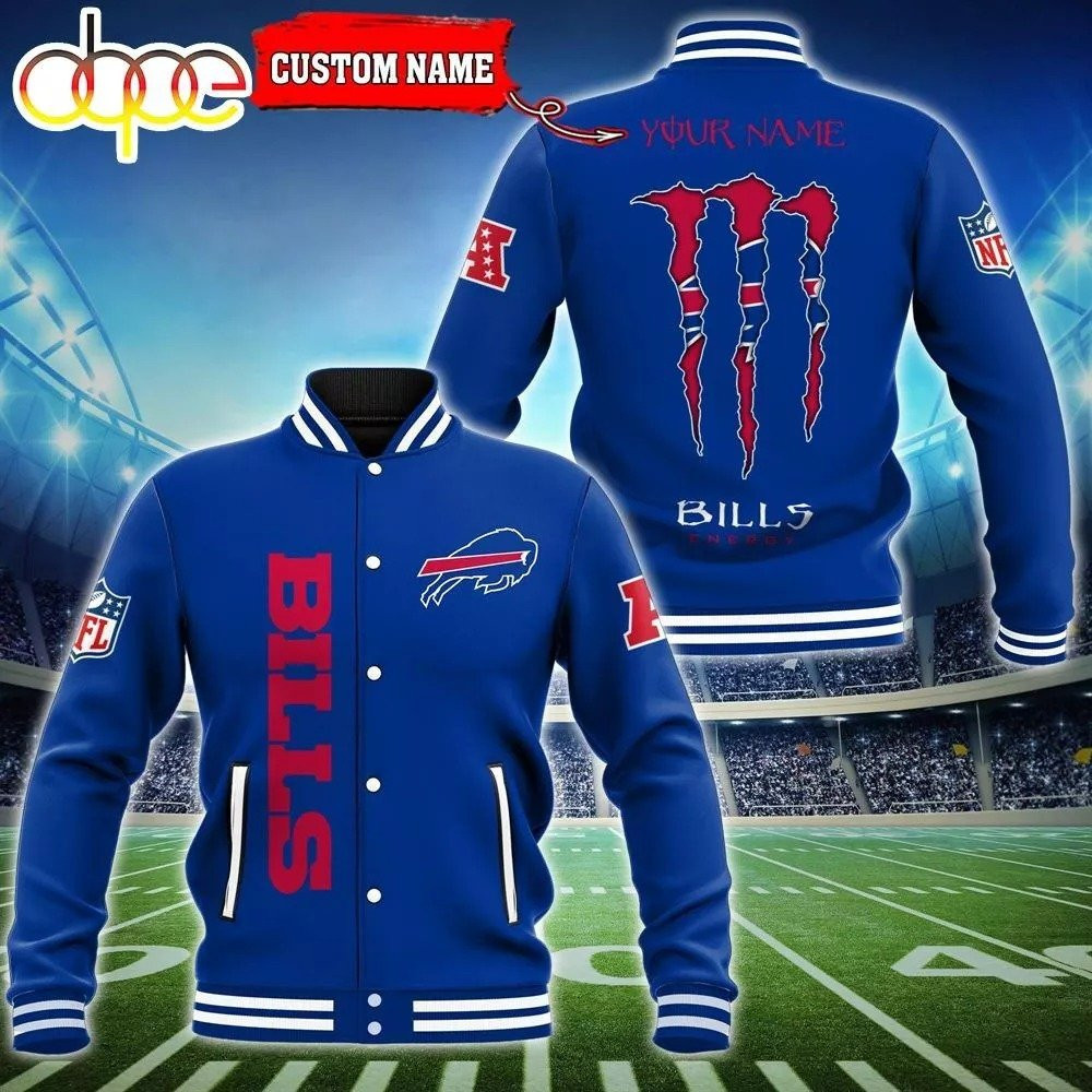 Personalized Buffalo Bills Baseball Jacket Buffalo Bills Merch Unique Football Gifts For Fans