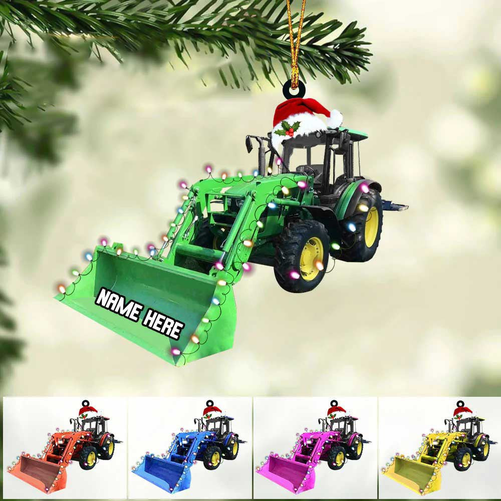 Personalized Bulldozers Christmas Ornament for Bulldozers Driver Gift for Dad