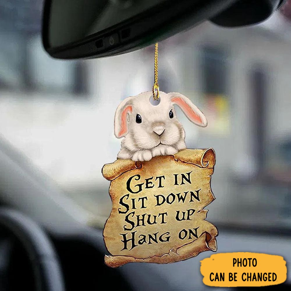 Personalized Bunny Get In Ornament Lovely Ornament Gift For Him