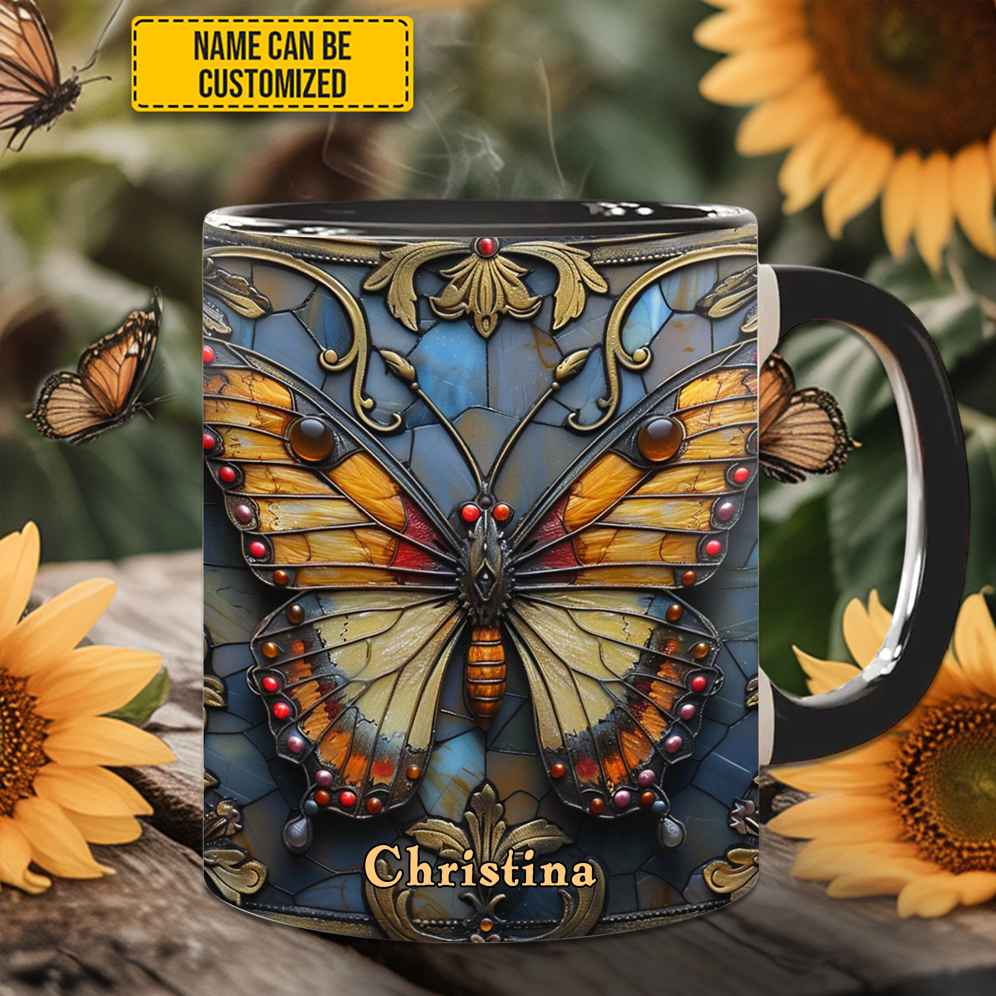 Personalized Butterfly Mug Nature Vibe Butterfly Coffee Mugs Cool Gifts For Girlfriend