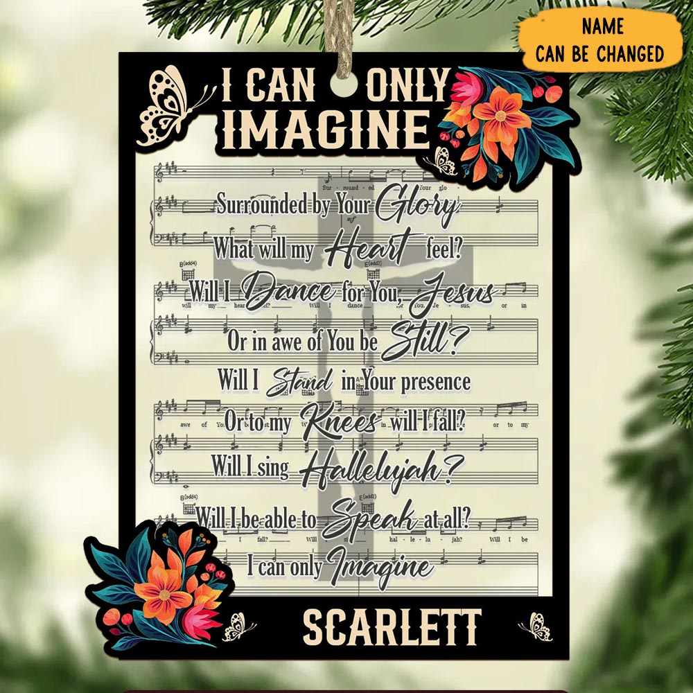 Personalized Butterfly Music Sheet Christmas Ornament Holiday Decor Sympathy Gifts For Loss