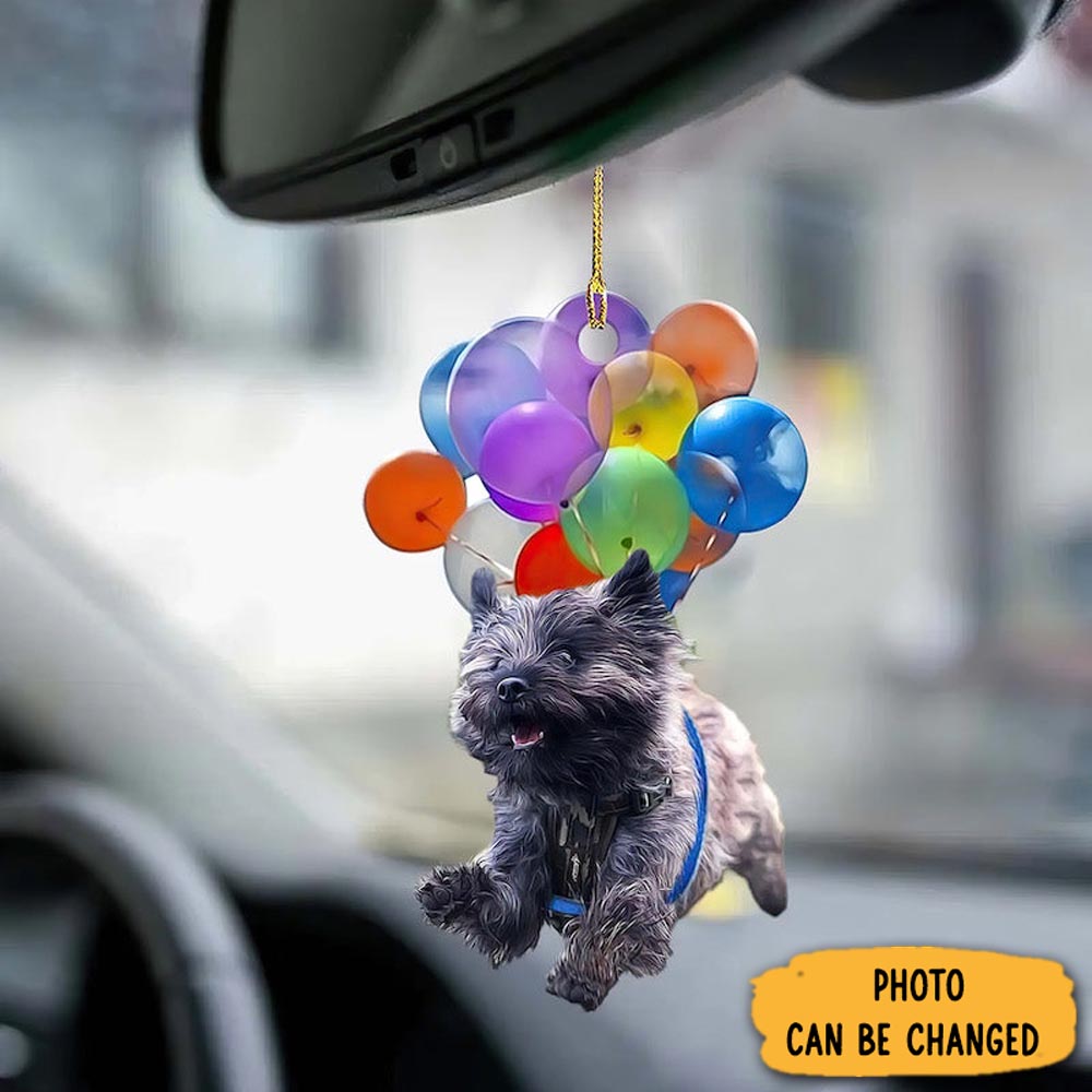 Personalized Cairn Terrier Fly With Bubbles Car Hanging Ornament Sweet Ornament Gift For Couples