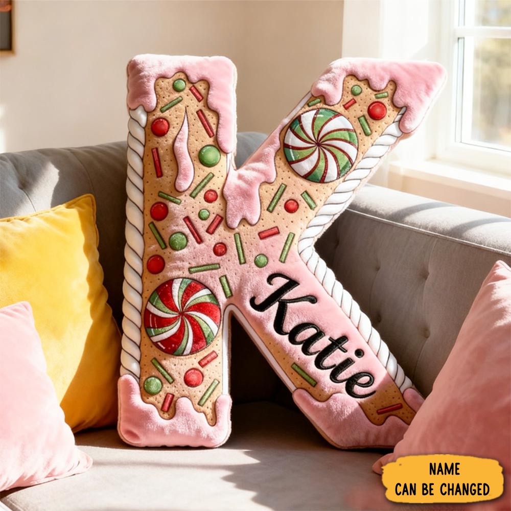 Personalized Cake Alphabet Throw Pillow Graphic 3d Print Letter Pillow Custom Kids Cookie Pillow With Name For Kids Birthday Gift