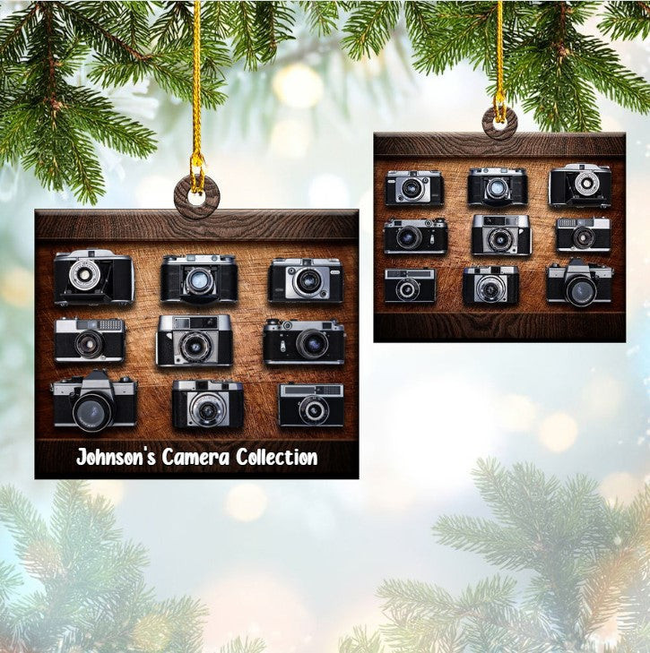 Personalized Camera Collection Custom Shaped Ornament Acrylic for Camera Lovers