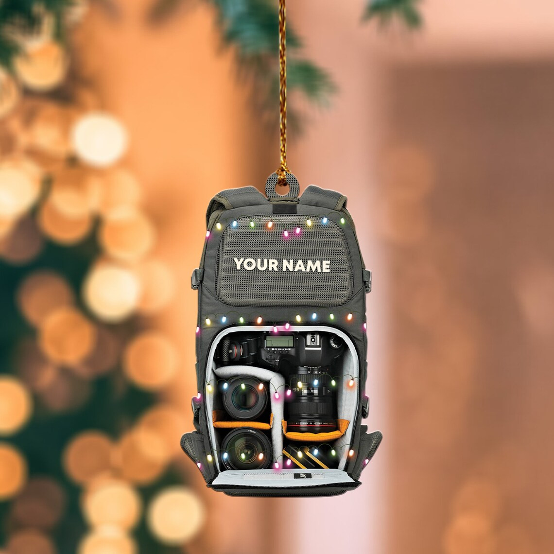 Personalized Camera light Christmas Ornament Gift For Camera Men Photographer Photography Ornament Photography Xmas Decor