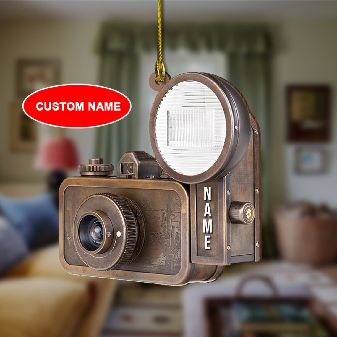 Personalized Camera Ornament Camera Christmas Ornament Camera Car Ornament Cameraman Xmas Ornament Photographer Ornament Gift