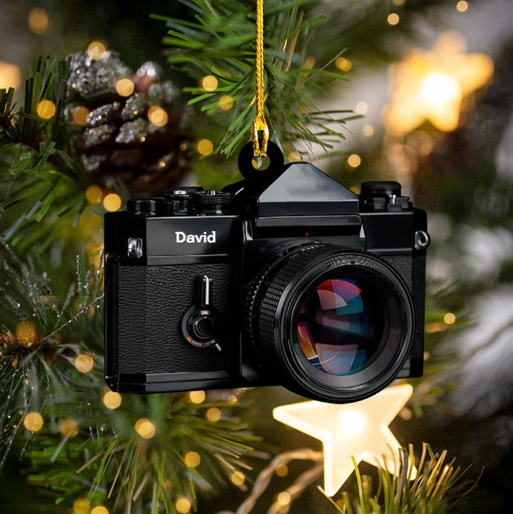 Personalized Camera Ornament Custom Shaped Acrylic Camera Ornament for Camera men