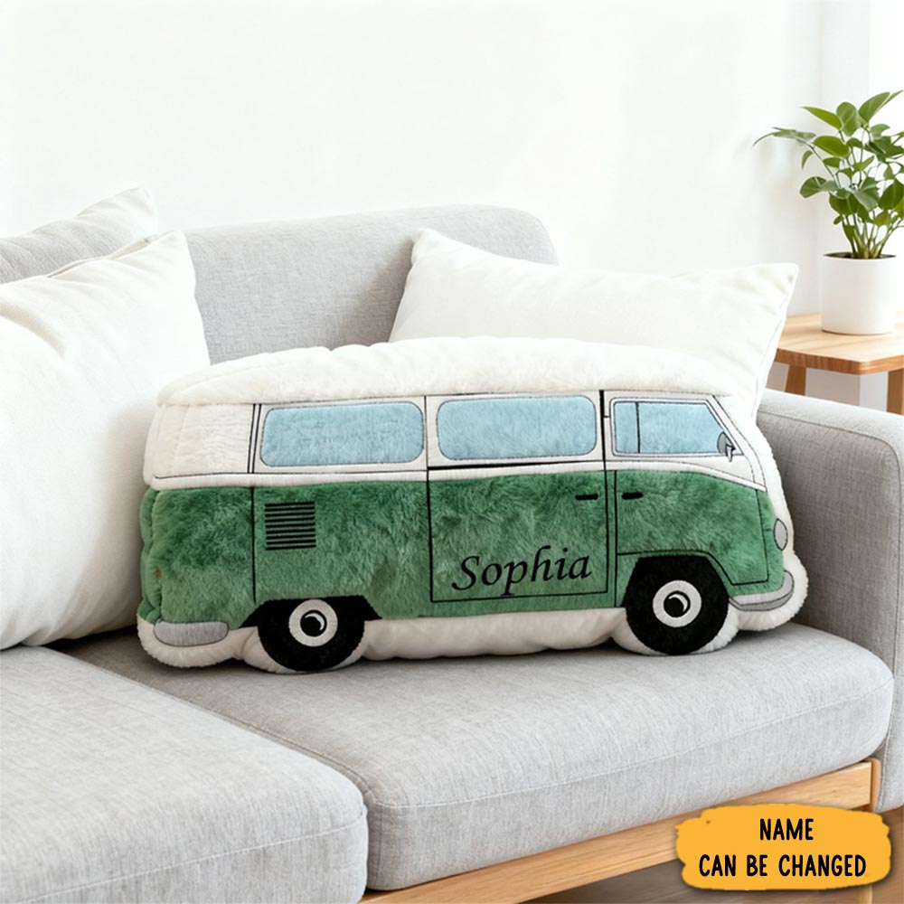 Personalized Camping Lover 3d Print Pillow Custom Camper Van For Family Kid Pillow Gift For Camper