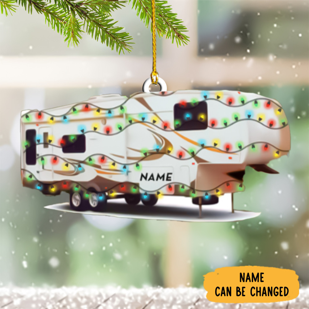 Personalized Camping Ornament Fifth Wheel Christmas Ornament Gifts For Camper