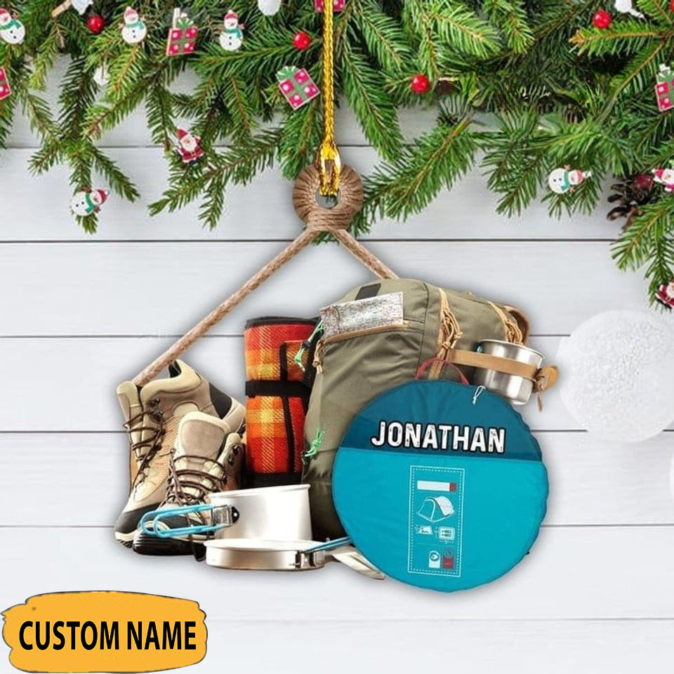Personalized Camping Tent Ornament Camping Lovers Christmas Tree Ornament Gifts For Campers