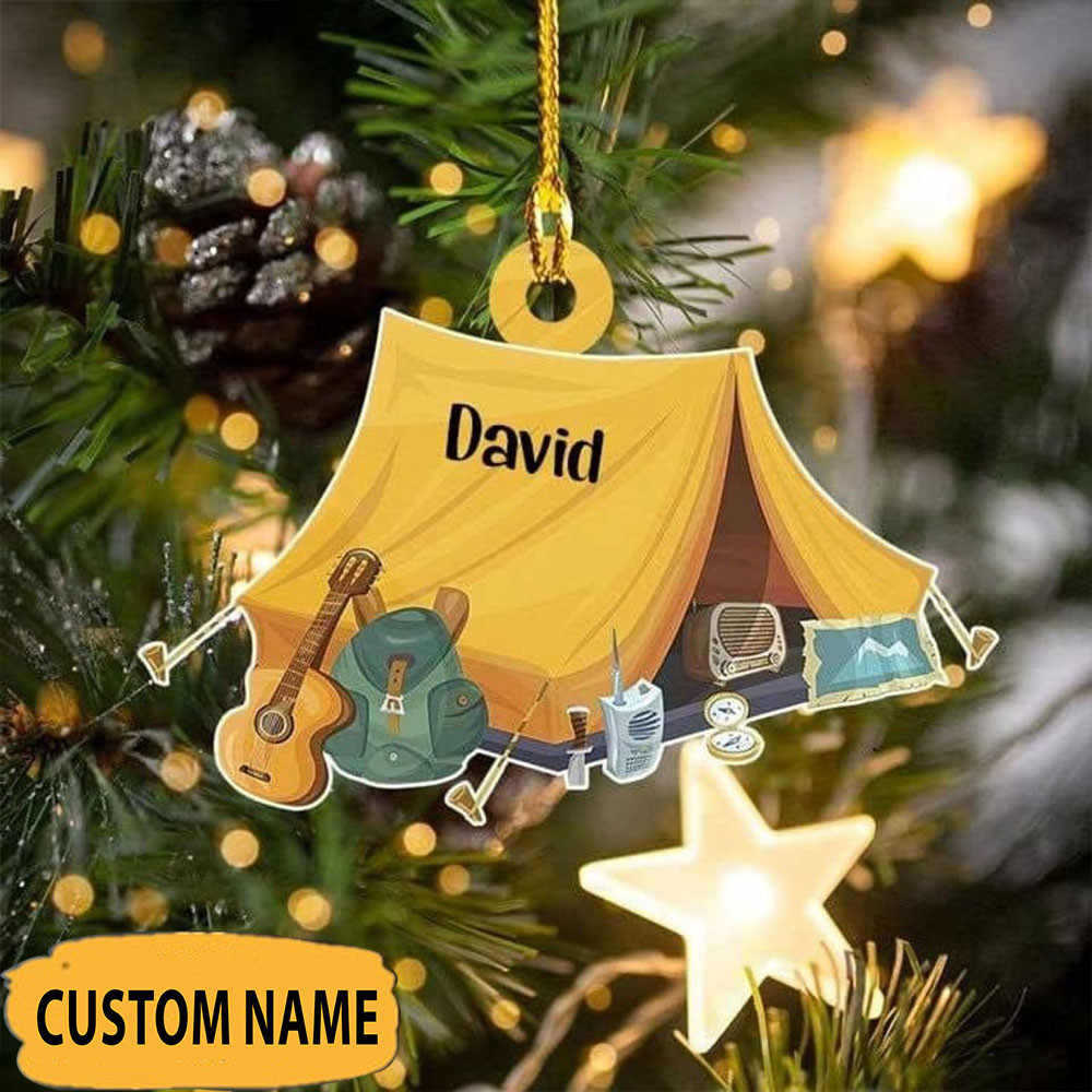 Personalized Camping Tent Ornament Christmas Tree Ornament Camping Lovers Gifts